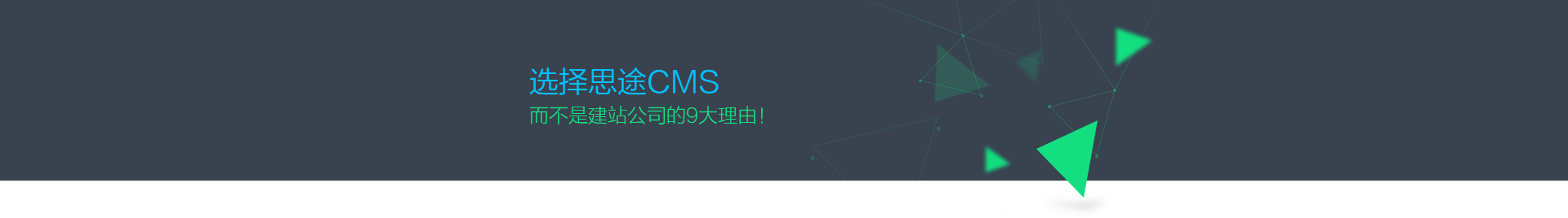 為什么選擇思途CMS,而不是建站公司？